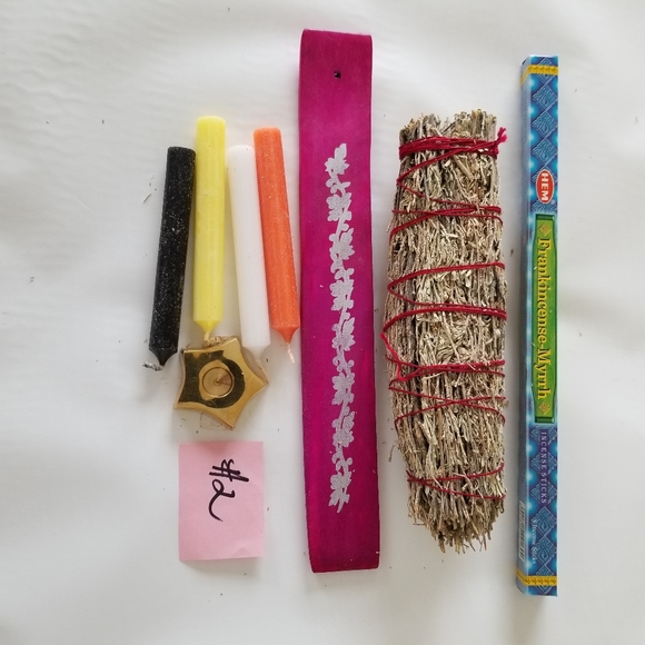 ✅#2 8 NEW pcs lot: candles, incenses, sage, holders - Picture 2 of 10